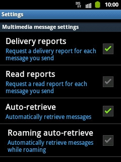 Press Roaming auto-retrieve to turn on the function.