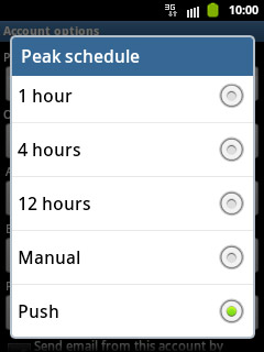 Press Push, Manual or the required frequency.