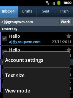 Press Account settings.