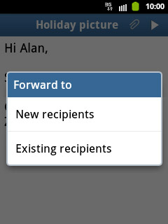 Press New recipients.