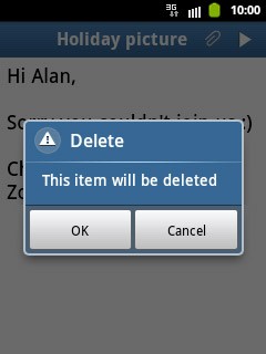 Press OK to confirm.