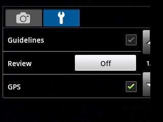 When the box next to the menu item is ticked (V), the function is turned on.