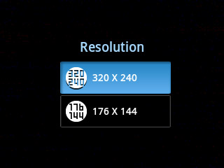 Press the required resolution.