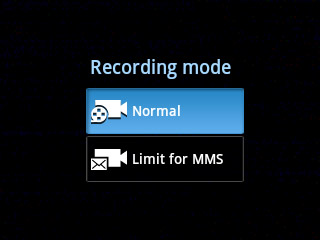 Press Normal or Limit for MMS.