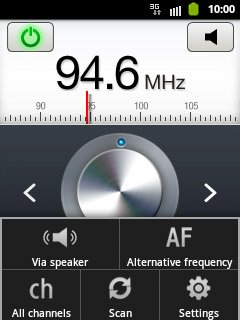 Press Via speaker or Via earphones (depending on the current setting).
