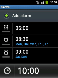 Press Add alarm.