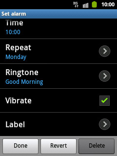 Press Vibrate to turn vibration on or off.