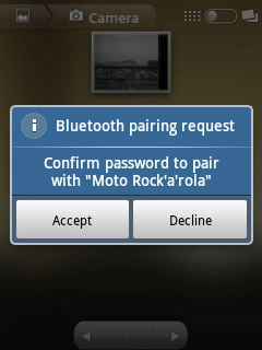 Check that the same access code is displayed on both devices and press Accept.You also need to accept the access code on the other device.The file is sent.