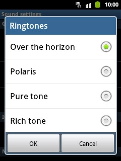 Press the different ring tones to listen to them.