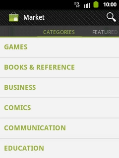 To search by category:Press CATEGORIES at the top of the display.Go to the required category.