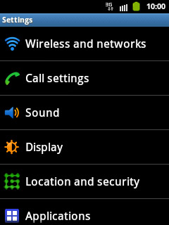 Press Wireless and network.