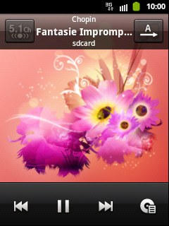 To go to the previous audio file:Press arrow left twice.