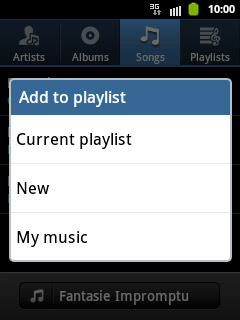 Press the required playlist.