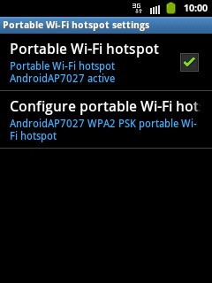 Press Configure portable Wi-Fi hot.