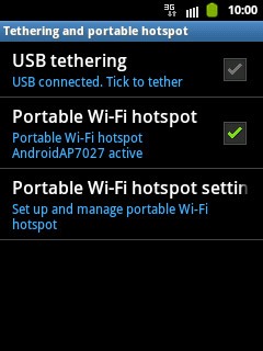 Press Portable Wi-Fi hotspot settin.