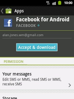 Press Accept & download to confirm.Wait a moment while the application is downloaded and installed.