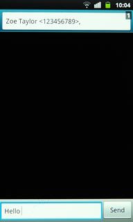 Press Send when you've written your text message.