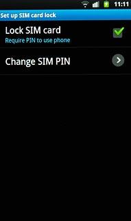 When the box next to the menu item is ticked (V), use of PIN is turned on.