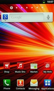 The battery icon shows the remaining battery power. The bigger the coloured section of the icon, the more power.Further information: Charge the battery