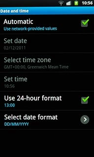 When the box next to the menu item is ticked (V), the function is turned on.