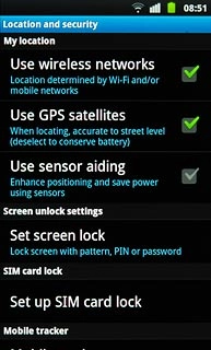 When the box next to the menu item is ticked (V), the function is turned on.