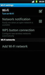 Press Wi-Fi to turn on Wi-Fi.