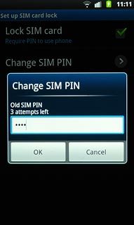 Key in your current PIN and press OK.