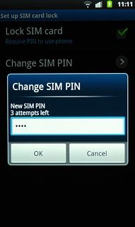 Key in a new four-digit PIN and press OK.