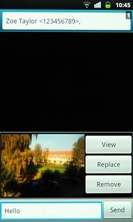 Press Send when you've finished your picture message.