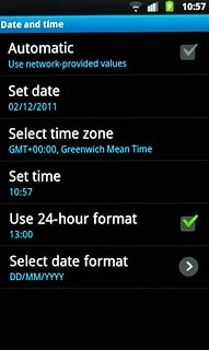 Press Select time zone.