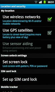 Press Use GPS satellites to turn the function on or off.