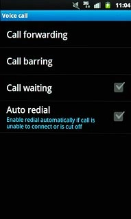 Press Call forwarding.