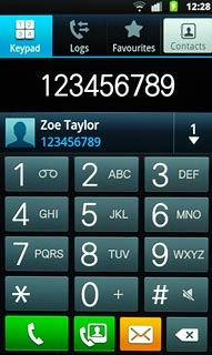 Key in the required number and press the call icon.