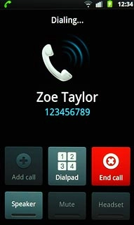 Press End call to end the call.