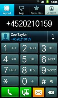 Key in the required number and press the video call icon.