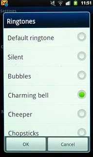 Once you've found a message tone you like, press OK.