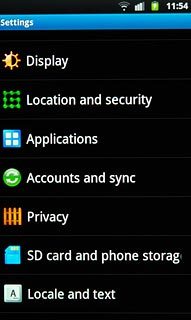 Press Locale and text.