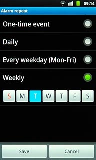 If you select Weekly: