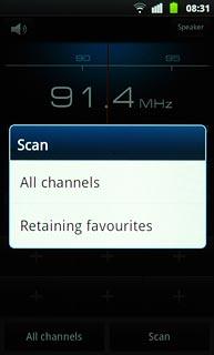Press All channels or Retaining favourites.