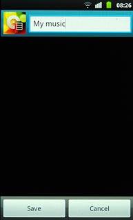 Key in a name for the playlist and press Save.