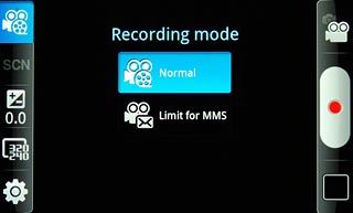 Press Normal or Limit for MMS.