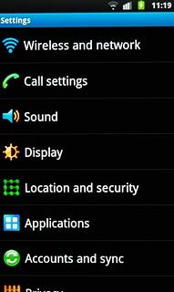 Press Wireless and network.