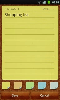 Write the text and press Save.