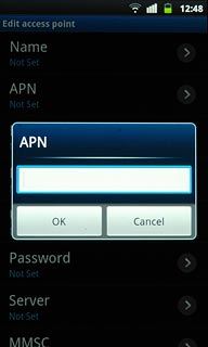 Key in live.vodafone.com and press OK.