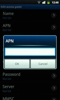 Key in live.vodafone.com and press OK.