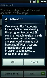 If required, press OK to confirm.