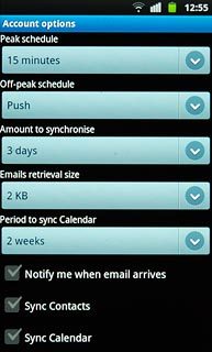Press Amount to synchronise.