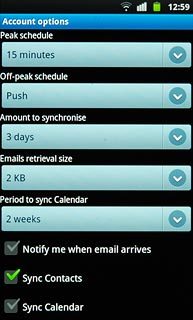 Press Sync Calendar to turn the function on or off.