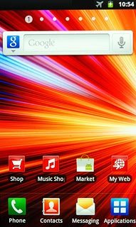 The flight mode icon shows that flight mode is turned on.Further information:Turn flight mode on or off