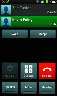 Make sure the call you want to end is active.Press End call.The active call is ended and the call on hold is automatically activated.